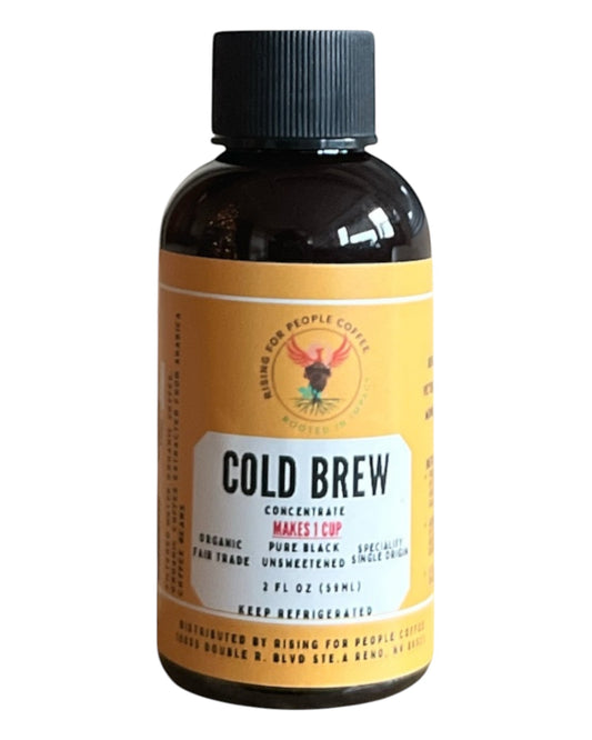 2oz Travel Original Cold Brew Concentrate Coffee — dark roast — Rising For People Coffee, Reno NV — image 2