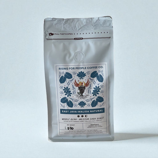 East Java Konang Springs Natural — single-origin from Indonesia — medium-dark roast — Rising For People Coffee, Reno NV