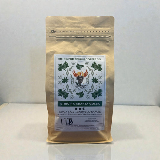 Ethiopia Shanta Golba Coffee- Medium Dark — medium-dark roast — Rising For People Coffee, Reno NV