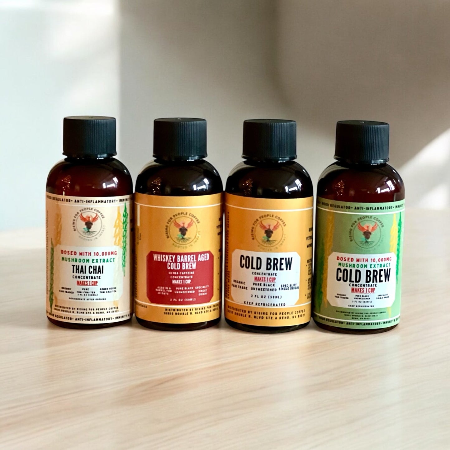 2oz Travel Cold Brew & Thai Chai Concentrate Set of 4 — Rising For People Coffee, Reno NV — image 6