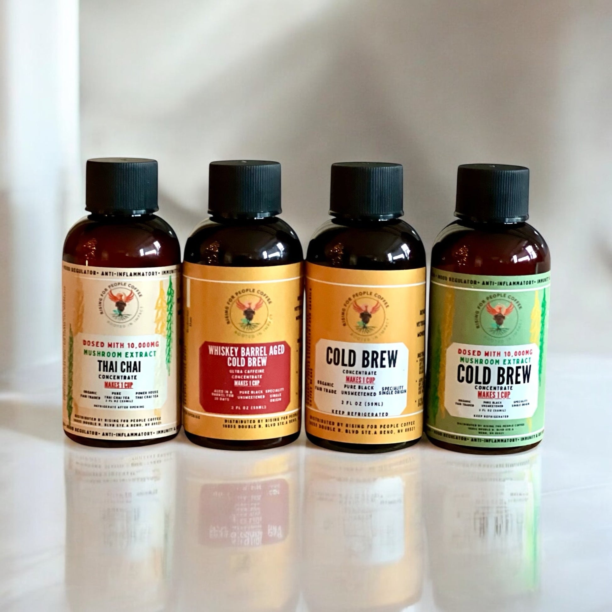 2oz Travel Cold Brew & Thai Chai Concentrate Set of 4 — Rising For People Coffee, Reno NV — image 5