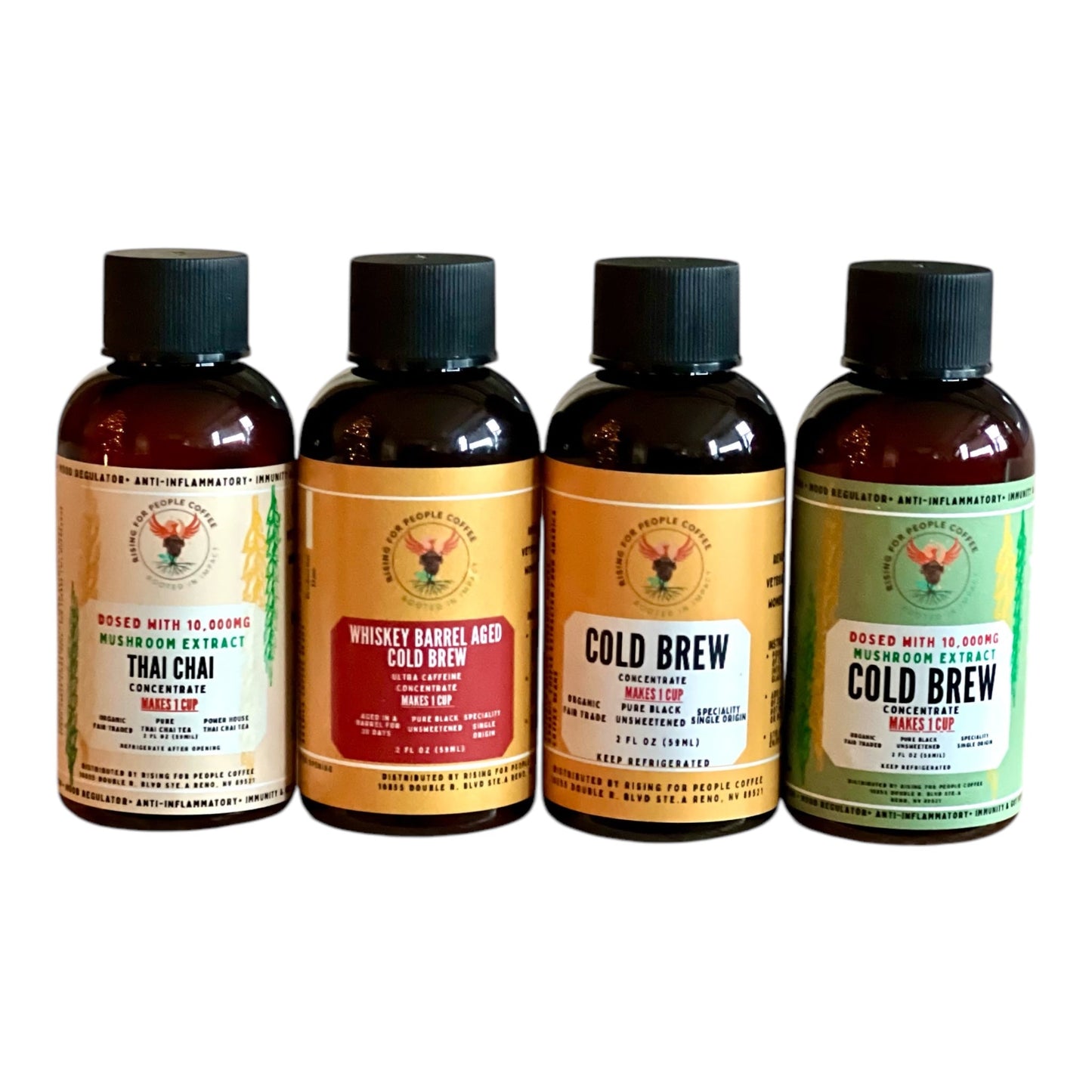 2oz Travel Cold Brew & Thai Chai Concentrate Set of 4 — Rising For People Coffee, Reno NV — image 7