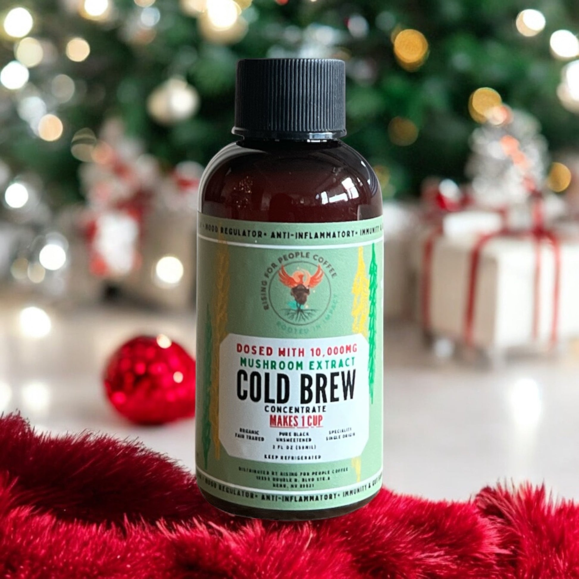 2oz Travel Mushroom Cold Brew Concentrate — medium roast — Rising For People Coffee, Reno NV — image 4