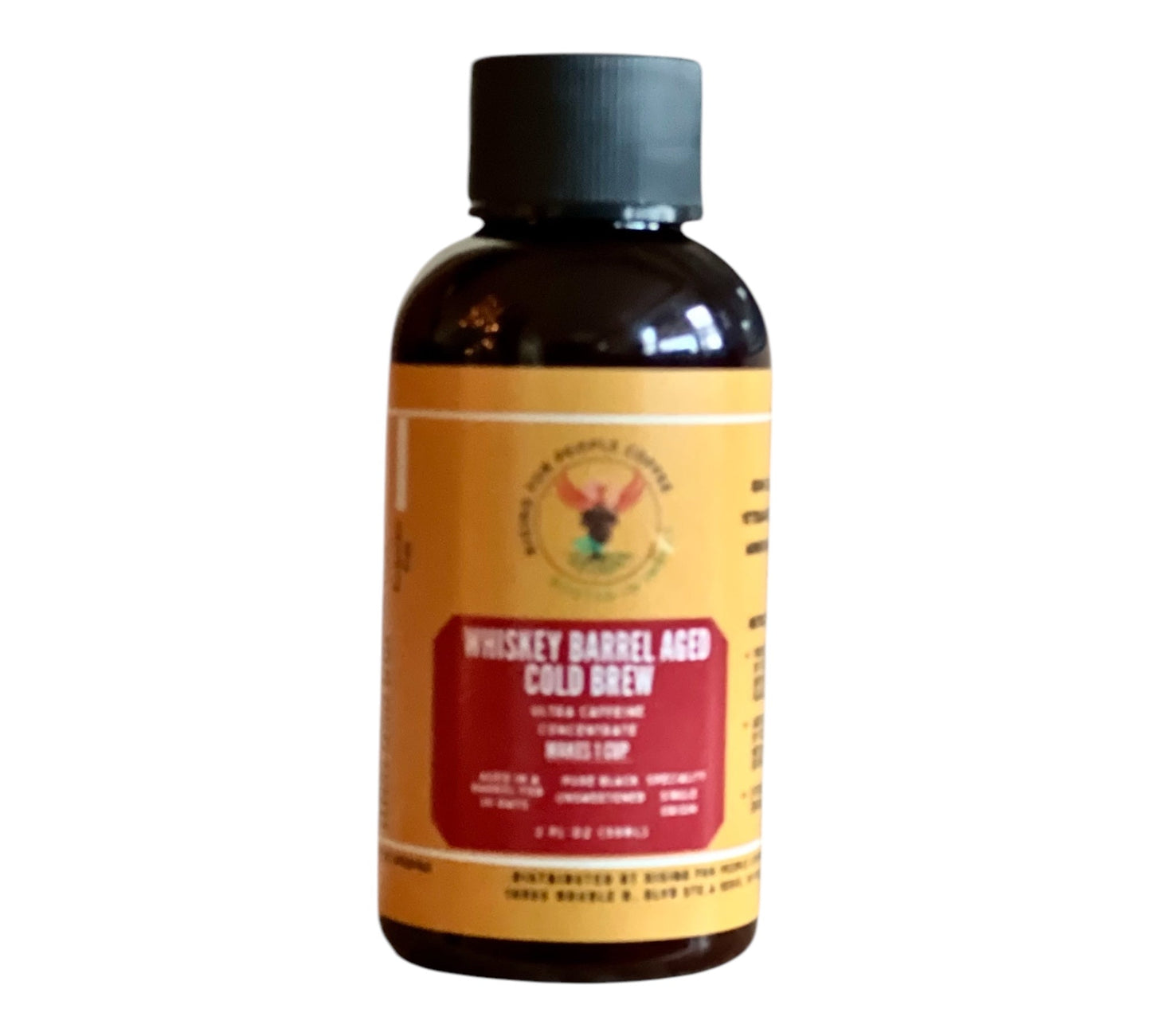 2oz Travel Whiskey barrel cold brew concentrate coffee — light roast — Rising For People Coffee, Reno NV — image 3