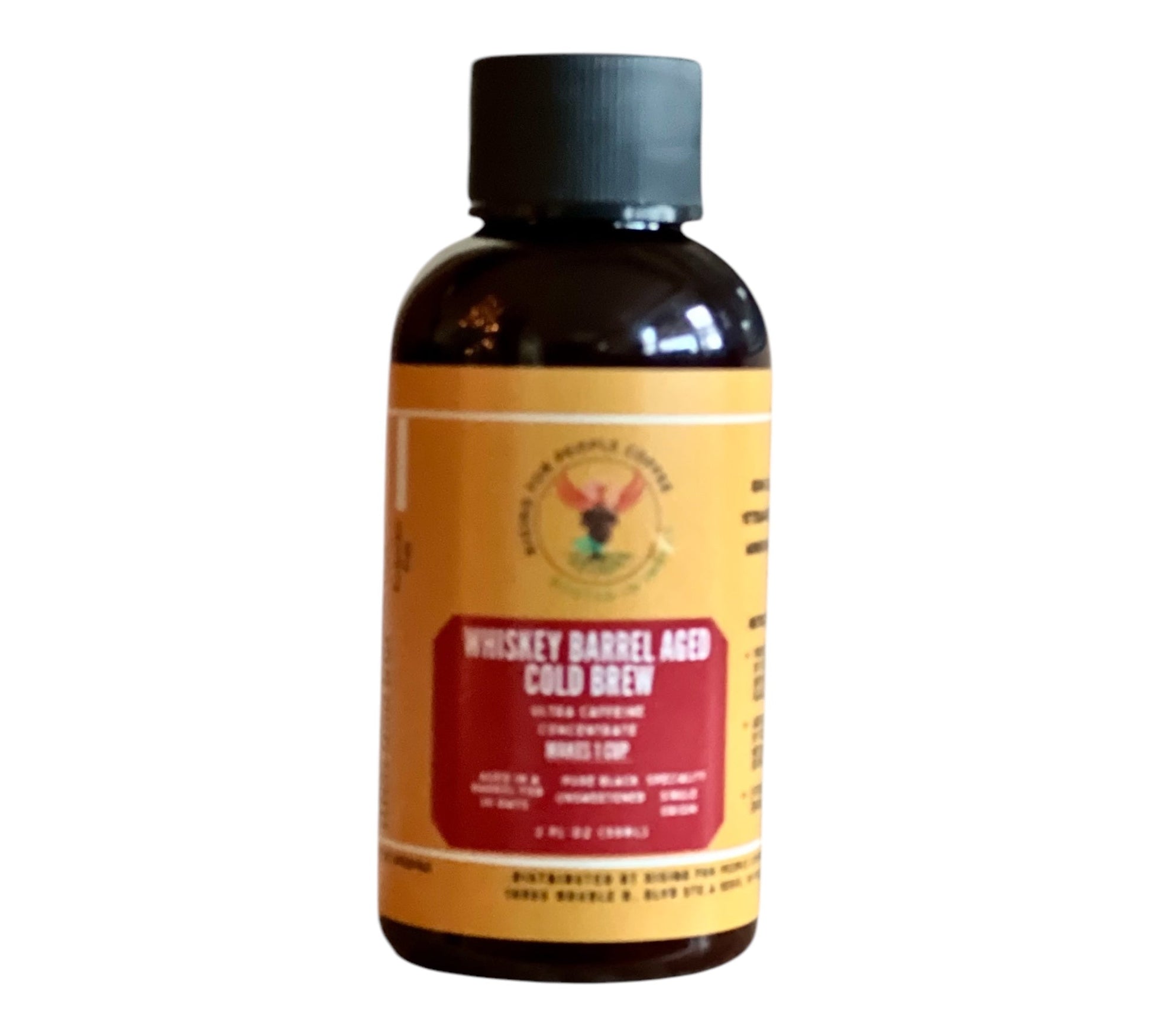 2oz Travel Whiskey barrel cold brew concentrate coffee — light roast — Rising For People Coffee, Reno NV — image 3
