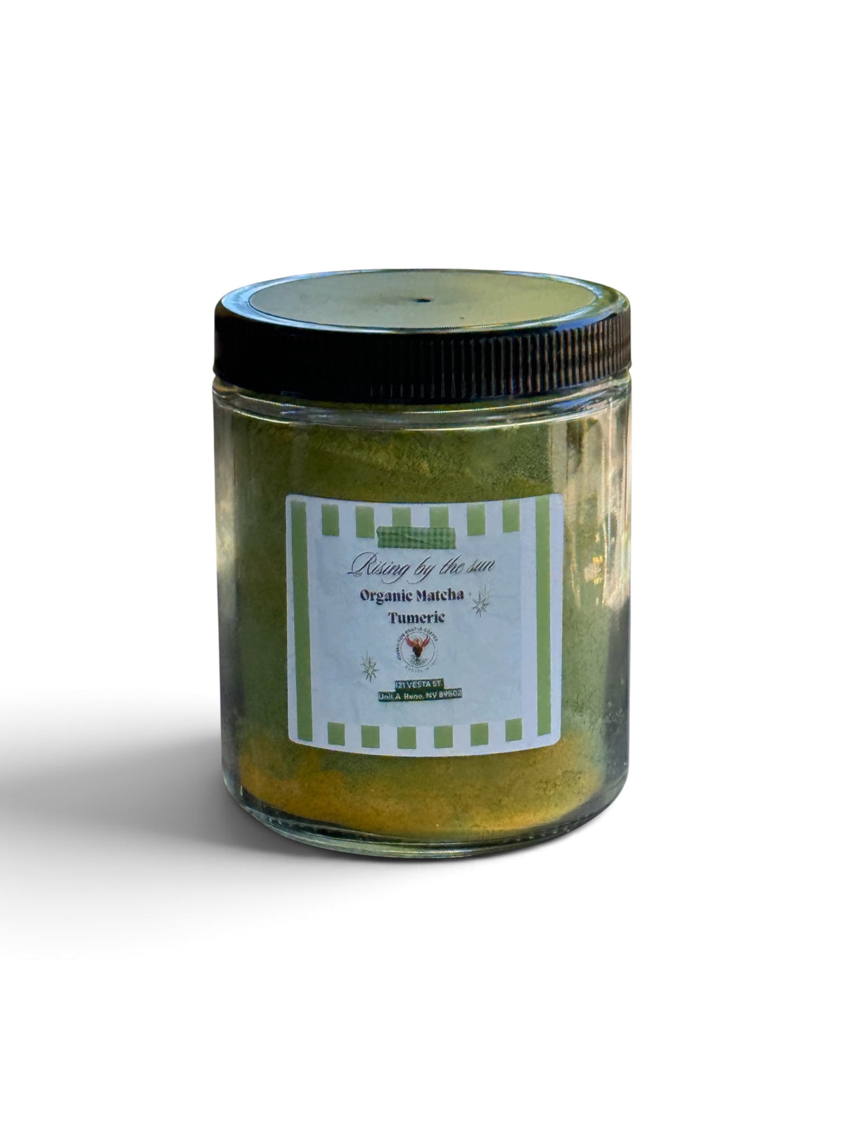 6oz Rising by The Sun Matcha - with Premium Organic Turmeric · Rising For People Coffee Co., Reno NV