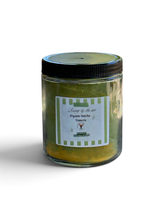 6oz Rising by The Sun Matcha - with Premium Organic Turmeric · Rising For People Coffee Co., Reno NV