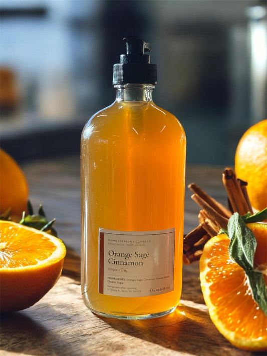 16oz Orange Cinnamon Sage Simple Syrup