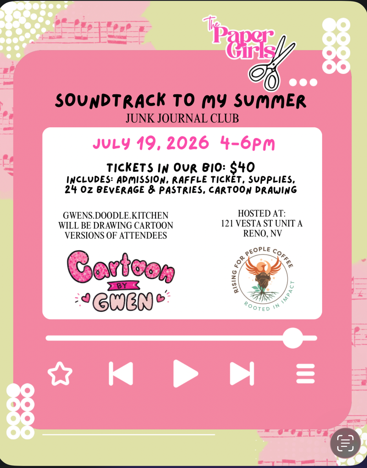 July 19th (4-6pm) Paper Girls NV x Rising For People Coffee: Cowboy Crafts