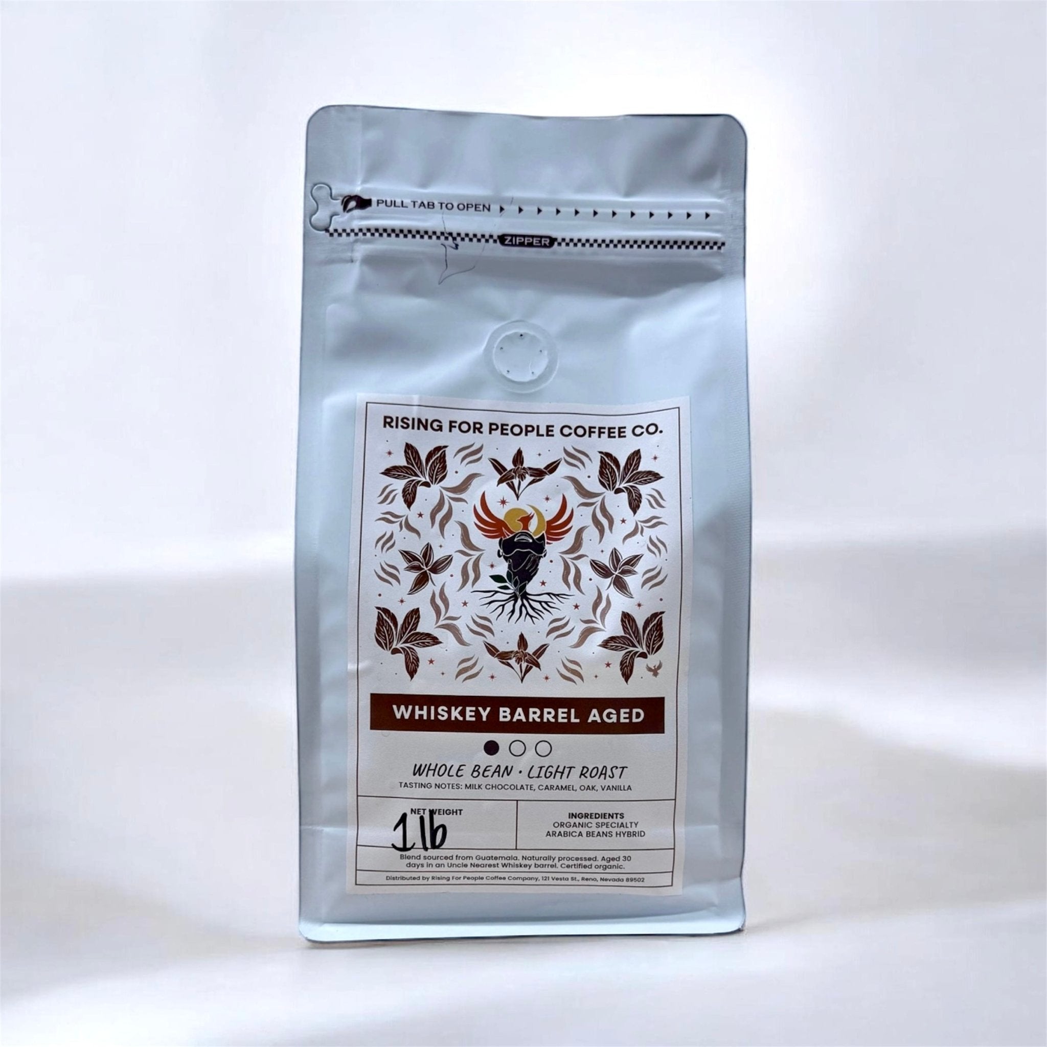 Aged Whiskey barrel Coffee Beans — Rising For People Coffee, Reno NV