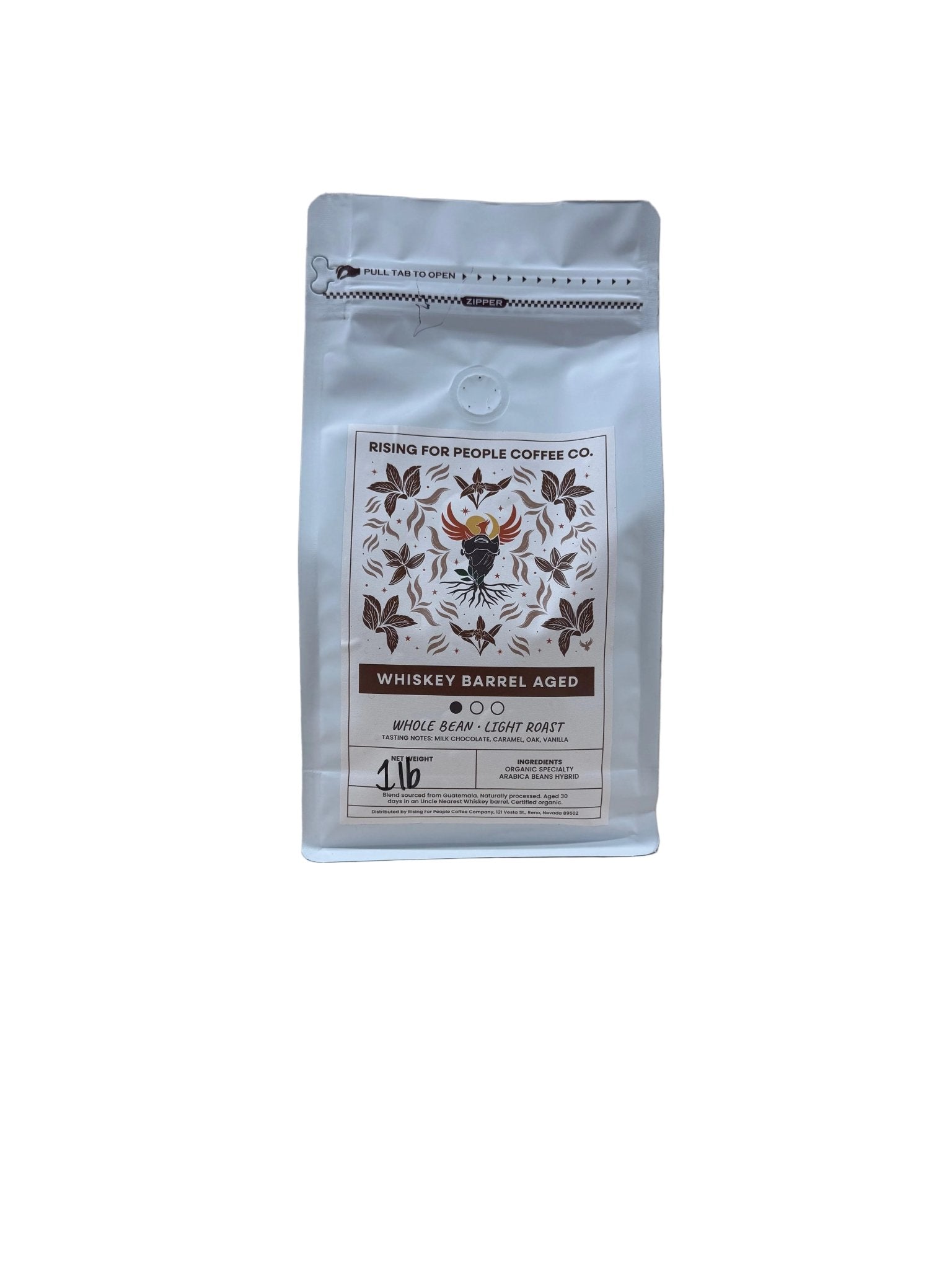 Aged Whiskey barrel Coffee Beans — Rising For People Coffee, Reno NV — image 2