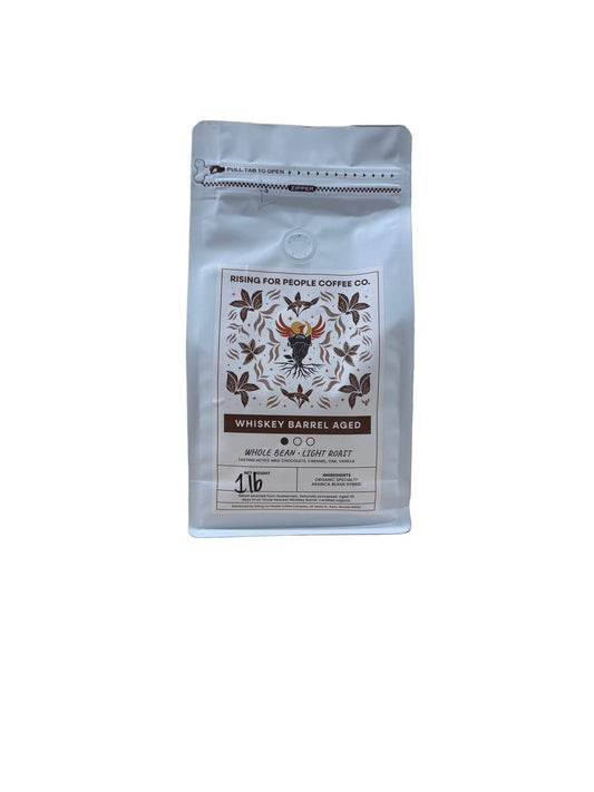 Aged Whiskey barrel Coffee Beans — Rising For People Coffee, Reno NV — image 2