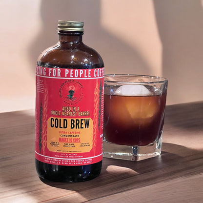 Aged Whiskey Barrel Concentrated Cold Brew Coffee — light roast — Rising For People Coffee, Reno NV — image 6