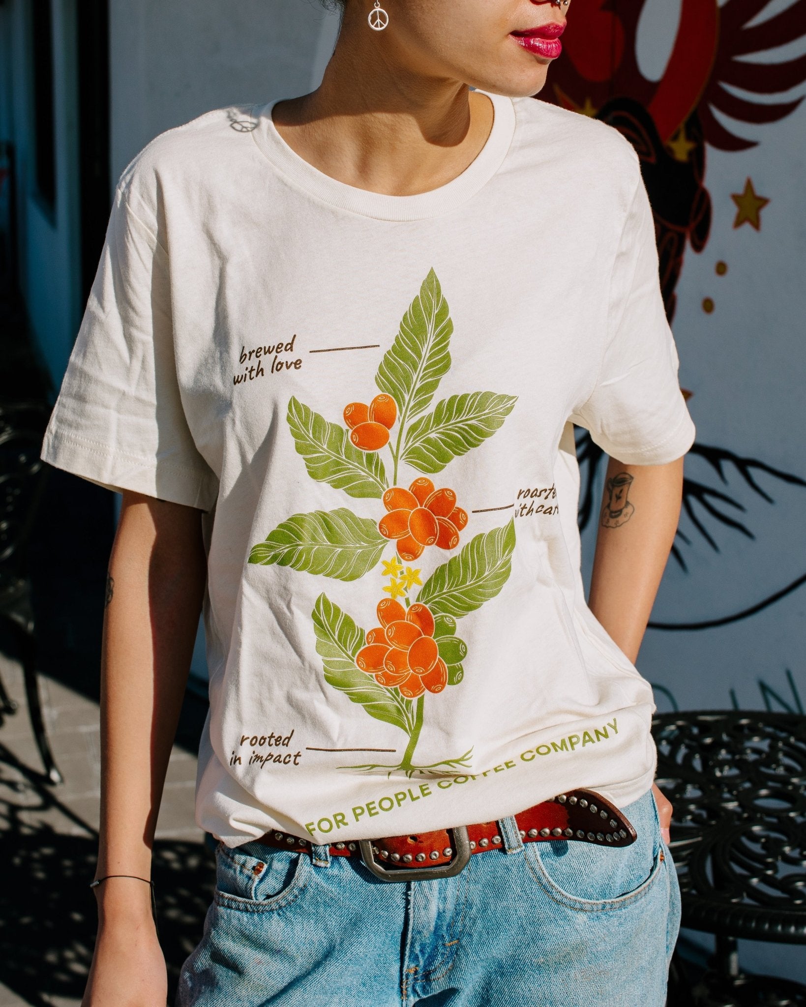Brewed with Love Coffee Shirt (Unisex) — Rising For People Coffee, Reno NV