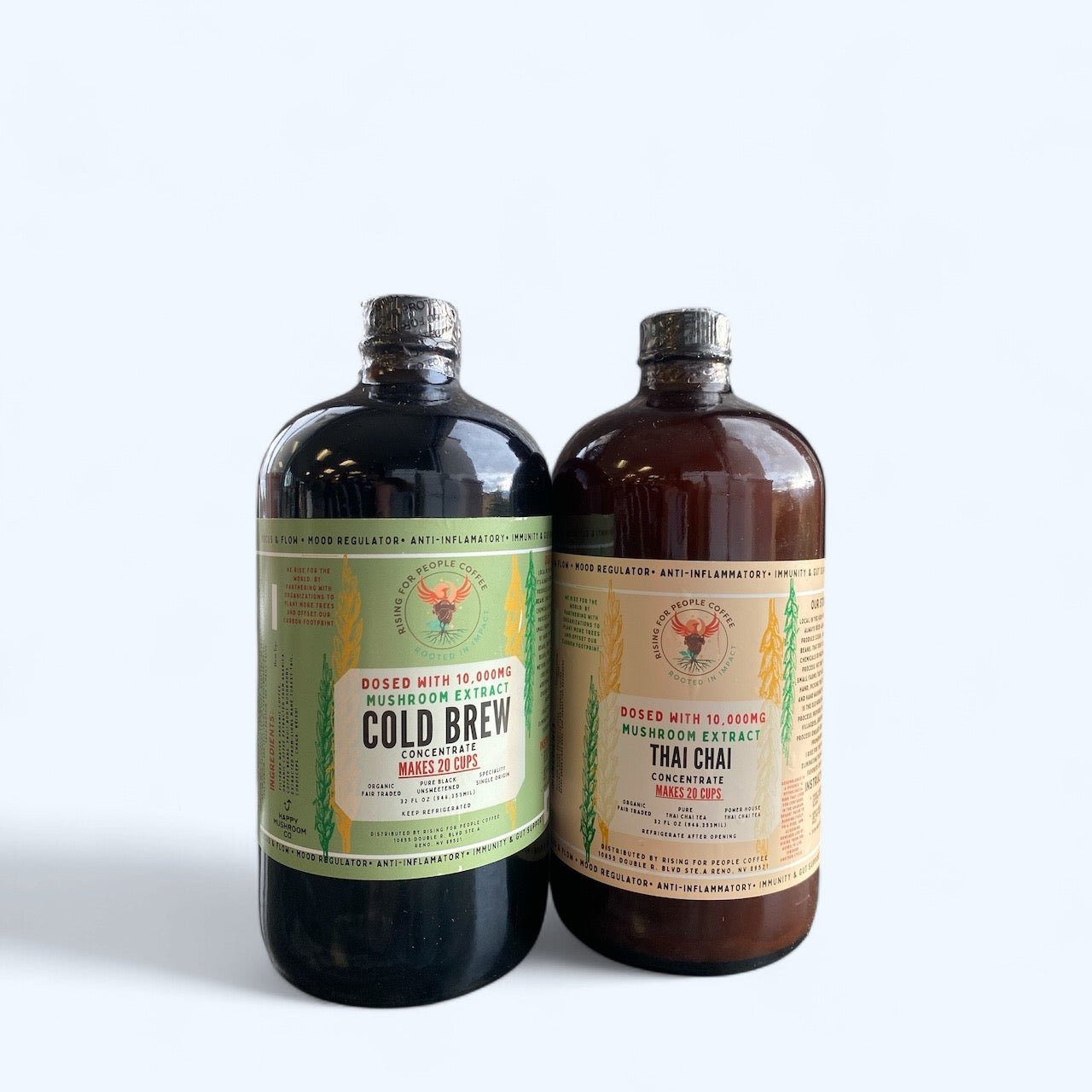 Mushroom Cold Brew & Thai Chai Concentrate Set — Rising For People Coffee, Reno NV — image 2