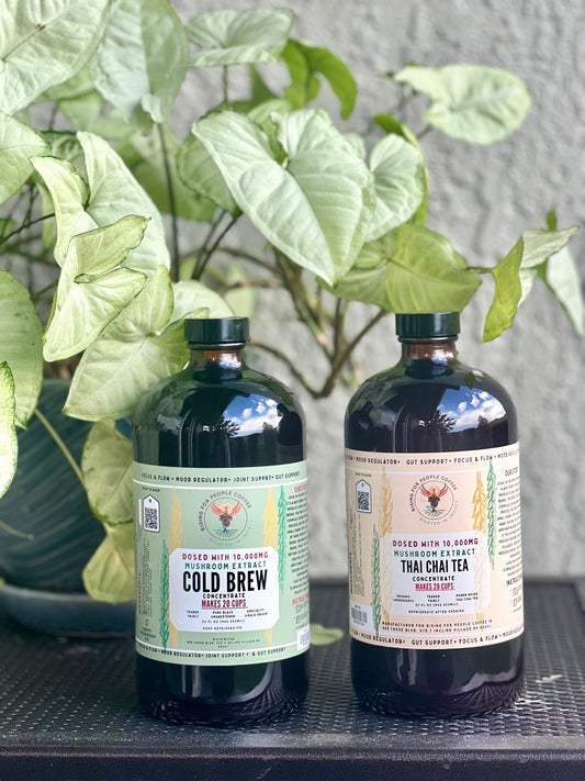 Mushroom Cold Brew & Thai Chai Concentrate Set — Rising For People Coffee, Reno NV