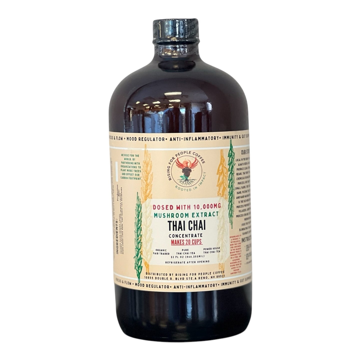 Mushroom Thai Chai Tea Concentrate — Rising For People Coffee, Reno NV — image 4
