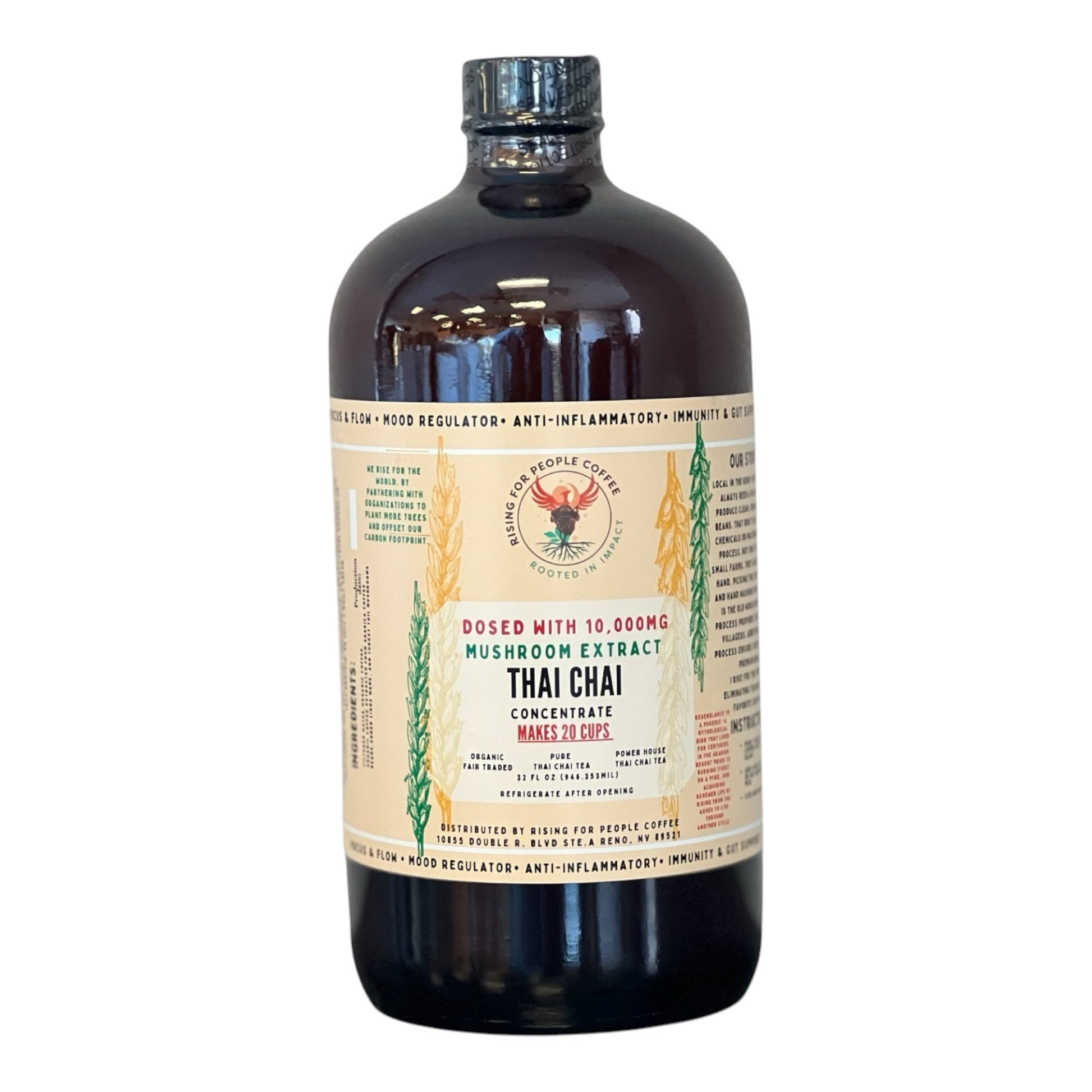 Mushroom Thai Chai Tea Concentrate — Rising For People Coffee, Reno NV — image 4