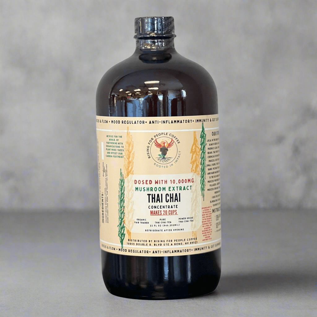 Mushroom Thai Chai Tea Concentrate — Rising For People Coffee, Reno NV — image 3
