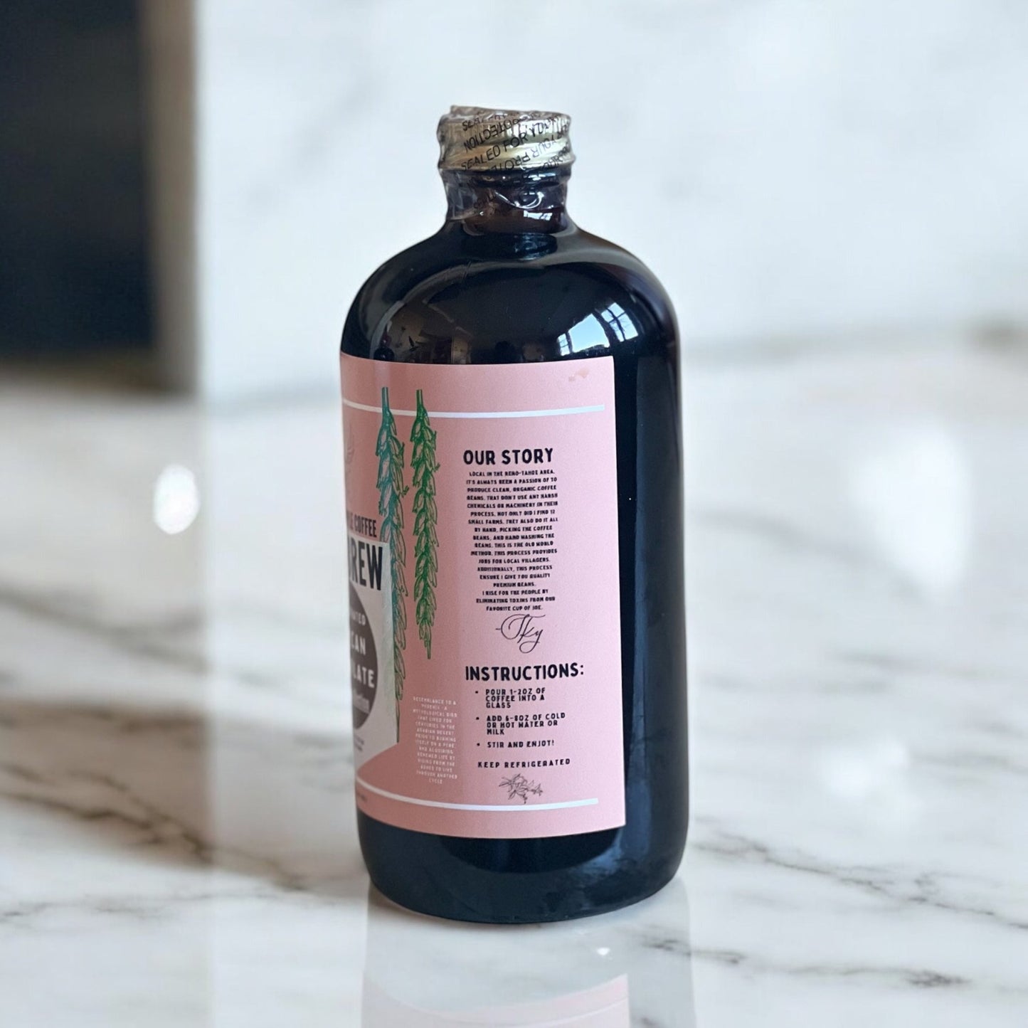 Limited Edition - Mexican Chocolate Cold Brew Concentrate Coffee — light roast — Rising For People Coffee, Reno NV — image 6
