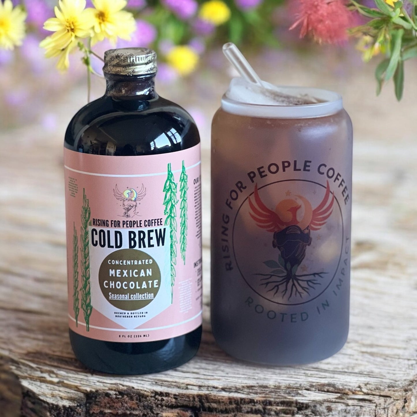 Limited Edition - Mexican Chocolate Cold Brew Concentrate Coffee — light roast — Rising For People Coffee, Reno NV — image 3