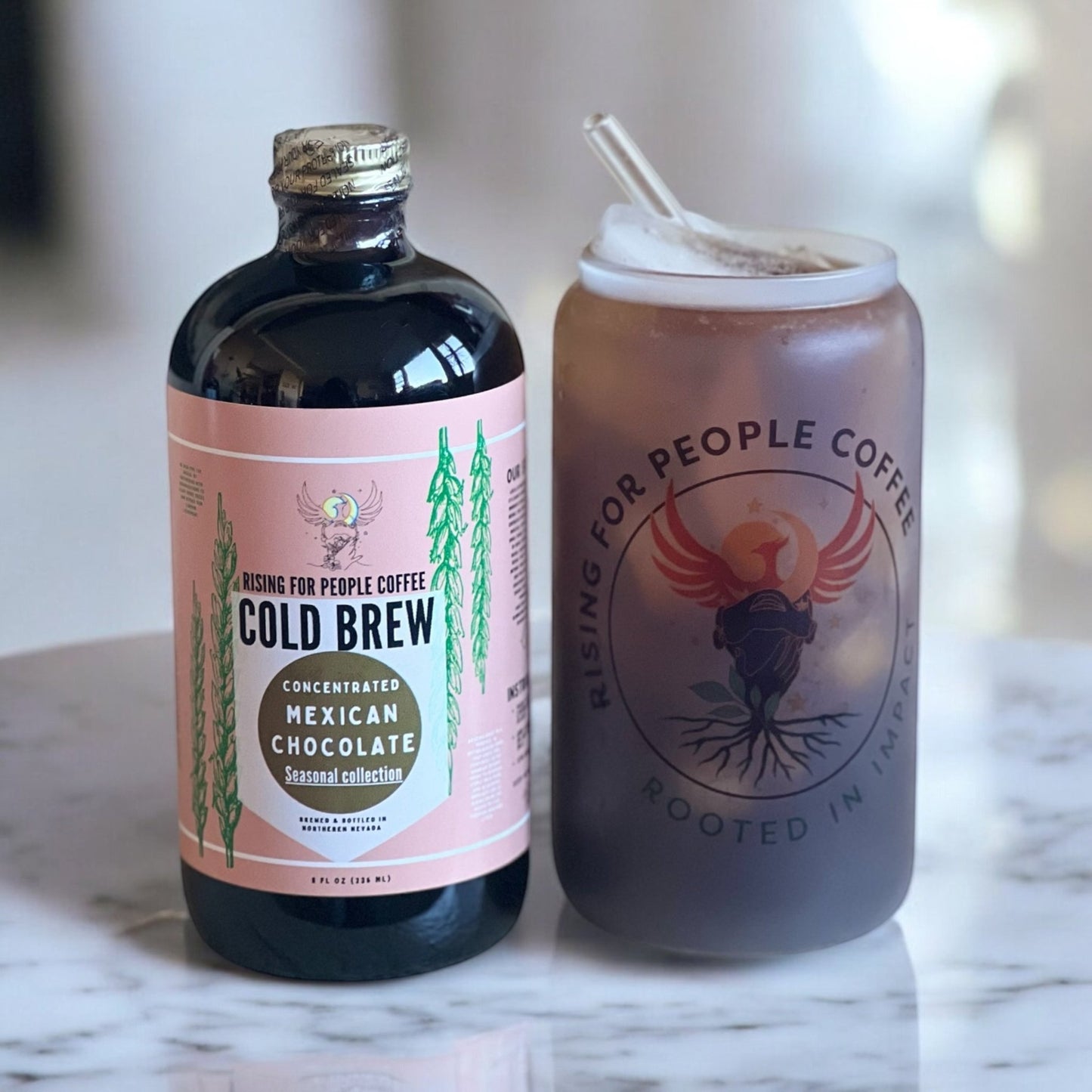 Limited Edition - Mexican Chocolate Cold Brew Concentrate Coffee — light roast — Rising For People Coffee, Reno NV — image 8