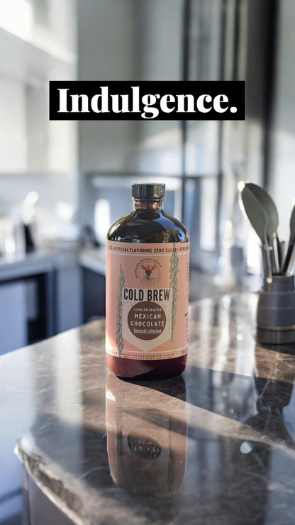 Limited Edition - Mexican Chocolate Cold Brew Concentrate Coffee — light roast — Rising For People Coffee, Reno NV