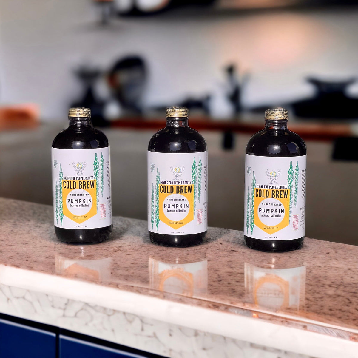 Limited Edition - Pumpkin Cold brew - preorder - Rising For People Coffee Co.CoffeeRising For People Coffee Co.Rising For People Coffee Co.Rising For people coffee cold brew bottle— Pumpkin cold brew concentrate