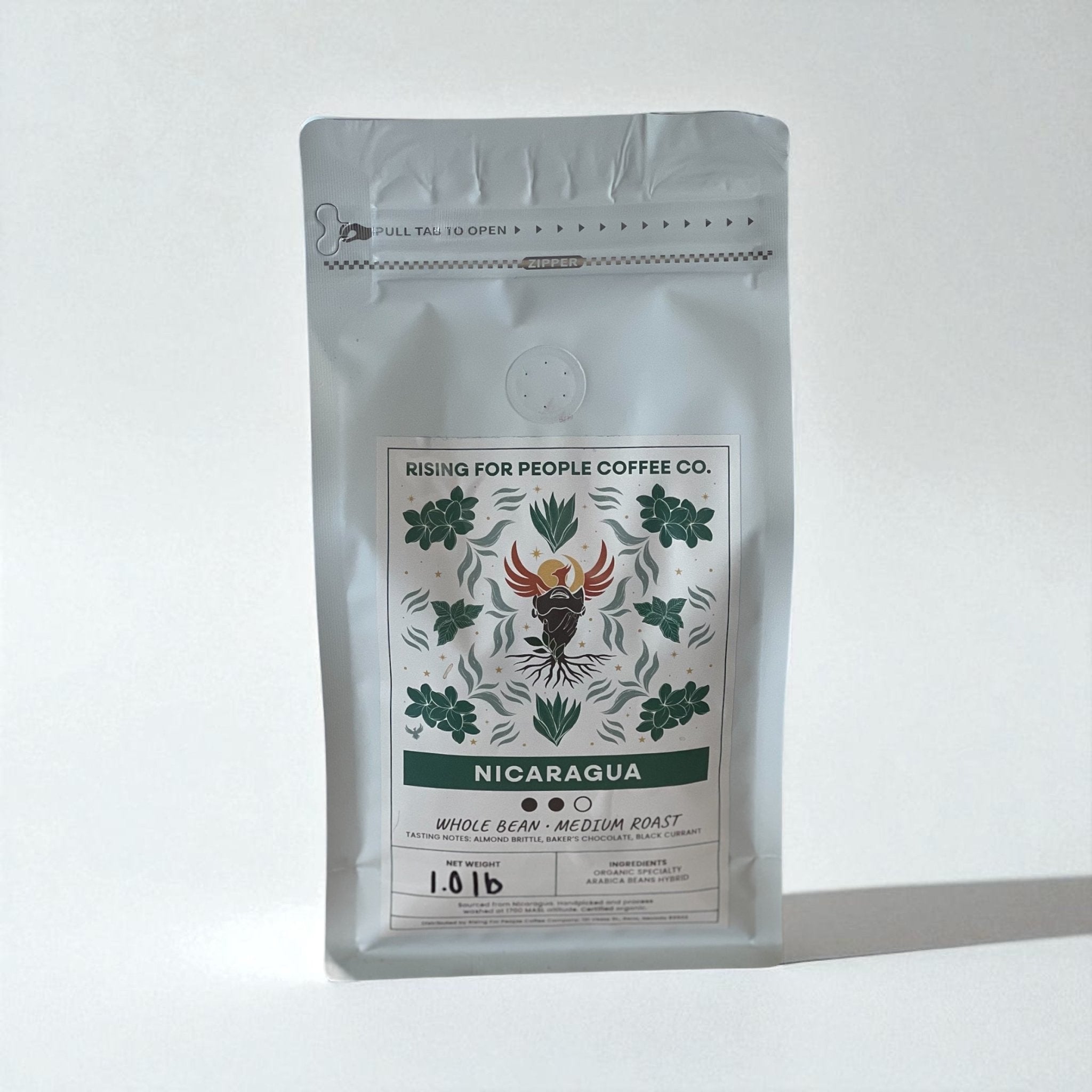 Nicaragua Coffee Roast — medium roast — Rising For People Coffee, Reno NV