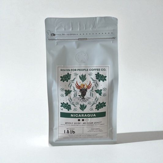 Nicaragua Coffee Roast — medium roast — Rising For People Coffee, Reno NV