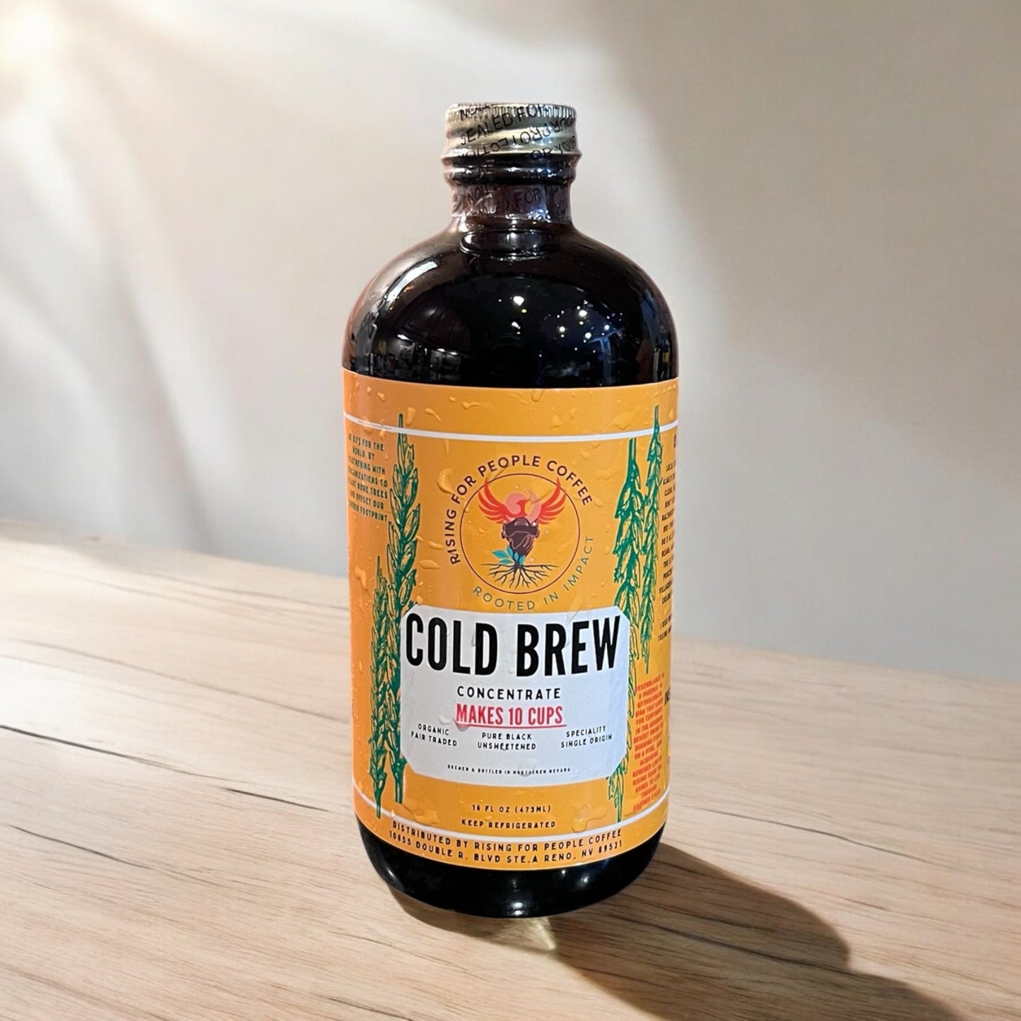 Original Concentrated Cold Brew Coffee — medium-dark roast — Rising For People Coffee, Reno NV — image 4