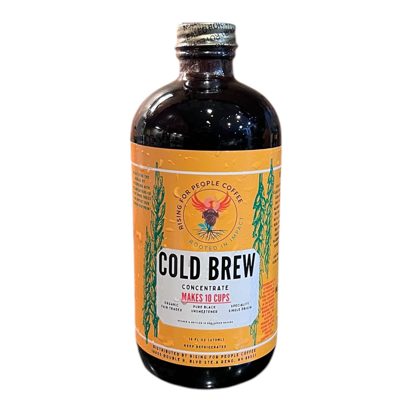 Original Concentrated Cold Brew Coffee — medium-dark roast — Rising For People Coffee, Reno NV — image 3