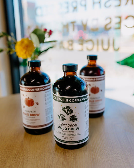 Peru Decaf Cold Brew — decaf medium-dark roast — Rising For People Coffee, Reno NV — image 2