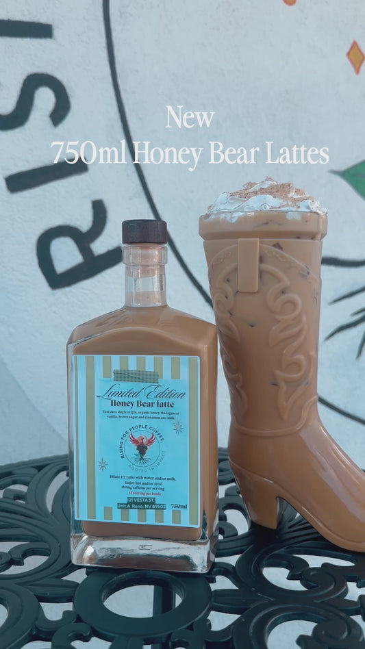 750ml Honey Bear Latte w/ 30oz Cowboy Boot Mug