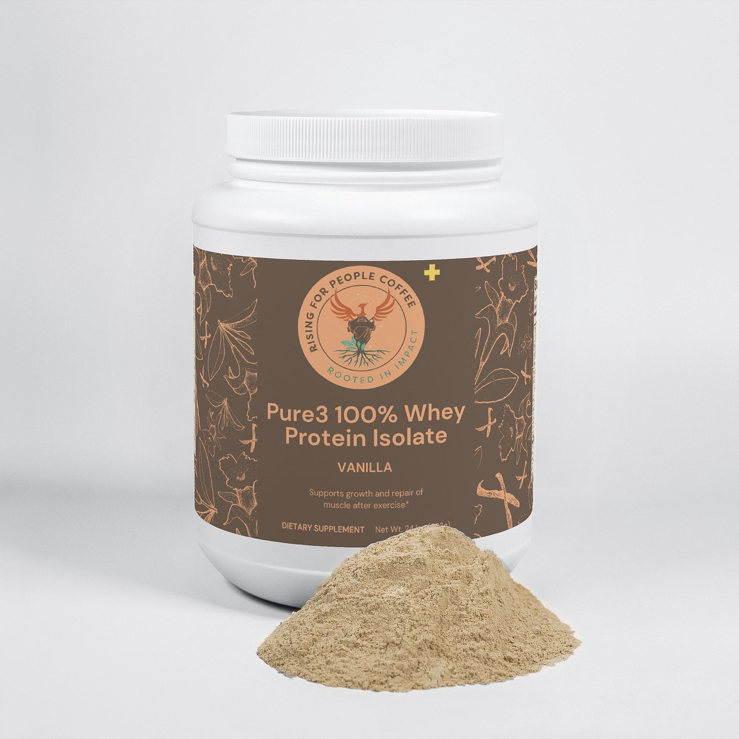 Pure3 100% Whey Protein Isolate (Vanilla) — Rising For People Coffee, Reno NV — image 3
