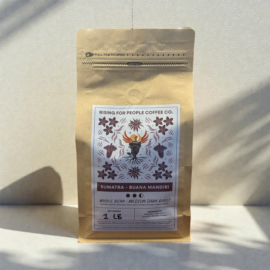 Sumatra Buana Mandiri- Medium Dark — single-origin from Indonesia — medium-dark roast — Rising For People Coffee, Reno NV