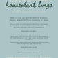 August 13th 4-6pm Houseplant Bingo by Fern & Fruit
